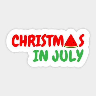 Christmas in july Sticker